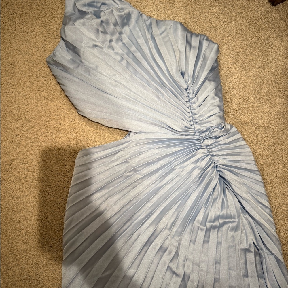 Abercrombie & Fitch Light Blue One Shoulder Dress - Picture 2 of 4